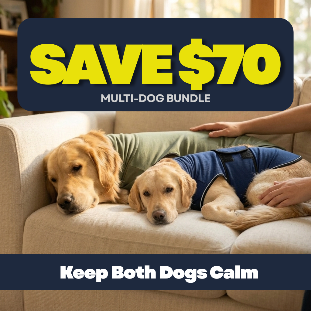 Two dogs side by side — HushPup Two-Dog Bundle